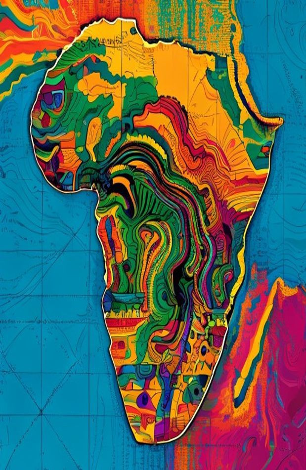 Africa Map AI Wallpaper