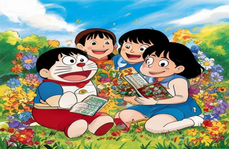 Nobita And Shizuka AI Wallpaper