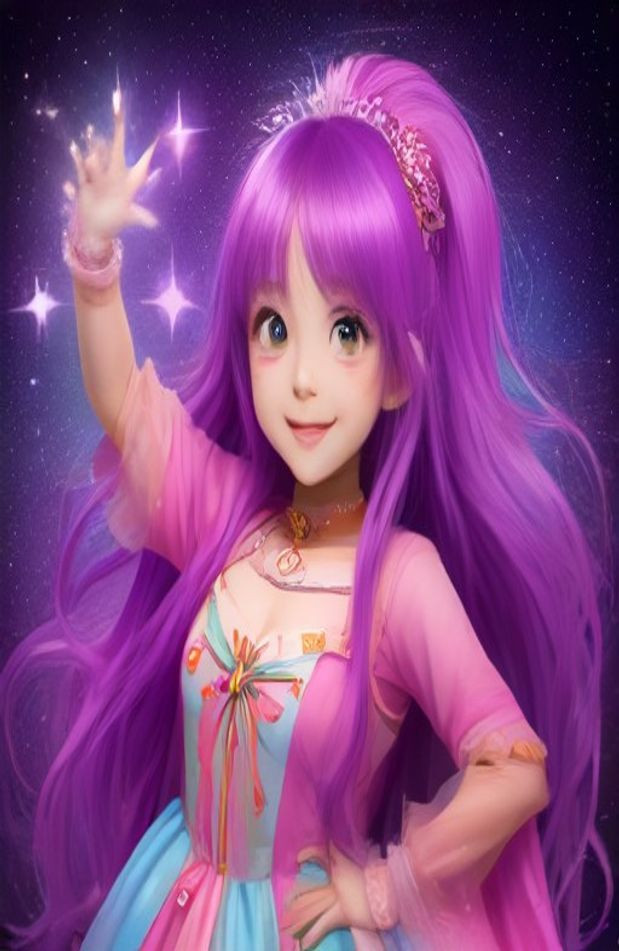 Cute Anime Girls AI Wallpaper