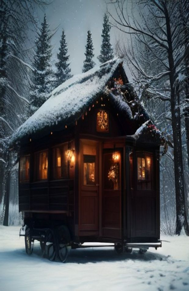 Old Fashioned Christmas AI Wallpaper