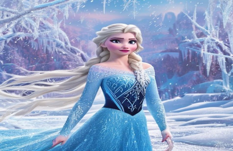 HD Elsa AI Wallpaper 1080p