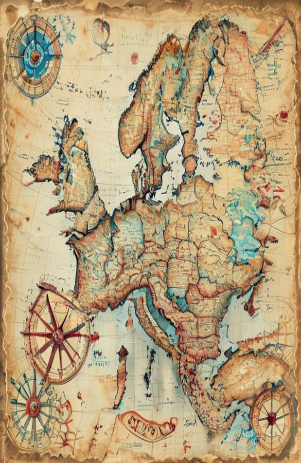 Map Of Europe AI Wallpaper