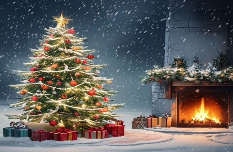Christmas AI Background AI Wallpaper
