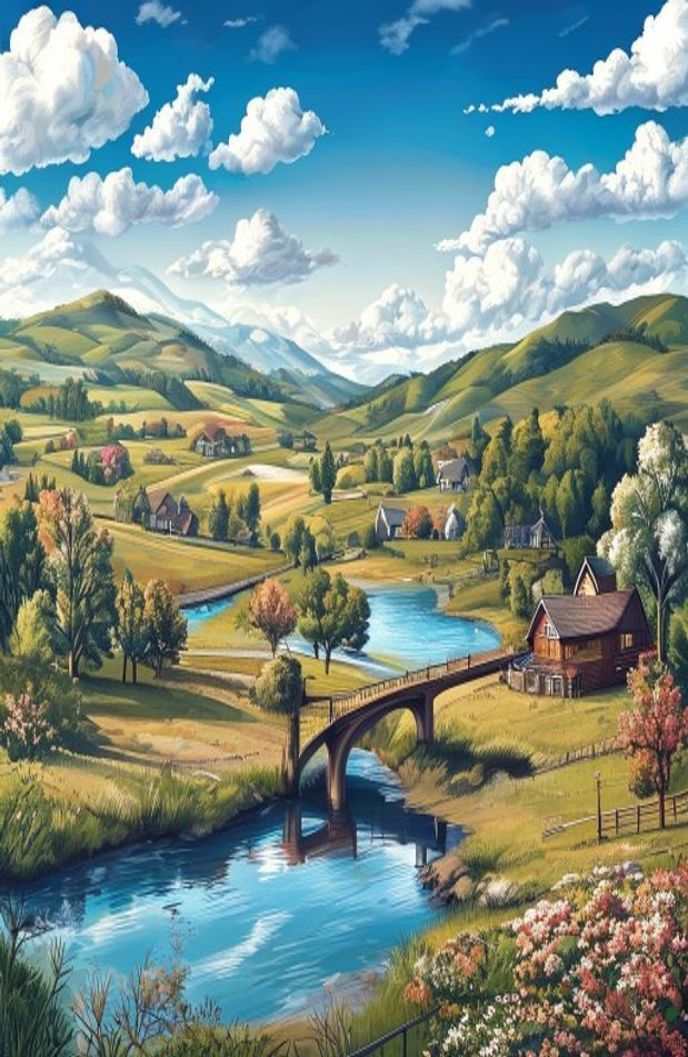 Model Railroad Backdrops AI Wallpaper