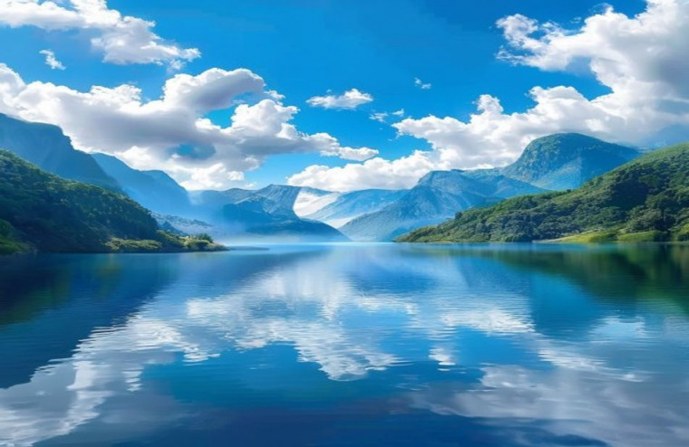 Blue HD AI Wallpaper 1080p