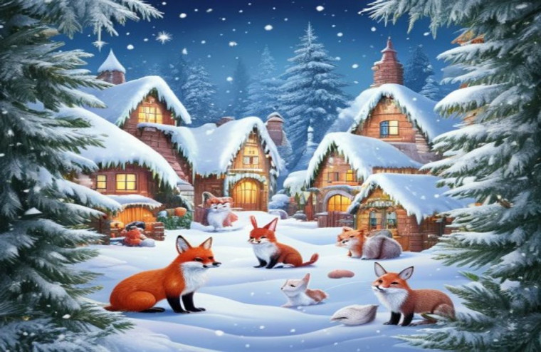 Cute Winter AI Wallpaper