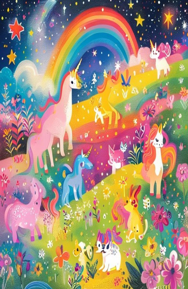 Lisa Frank AI Wallpaper