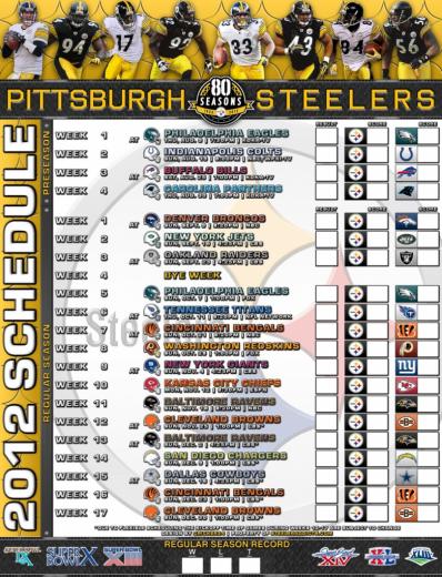 Free download 2009 Steelers Schedule 6 Time Super Bowl Champion Version