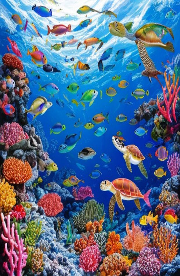 Ocean Life AI Wallpaper
