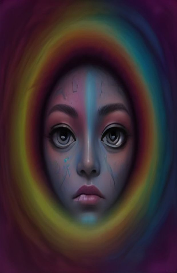 Trippy Face AI Wallpaper