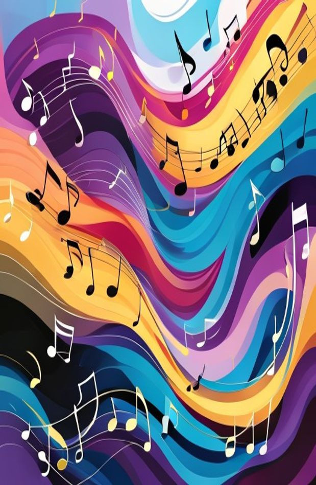 Music Abstract AI Background