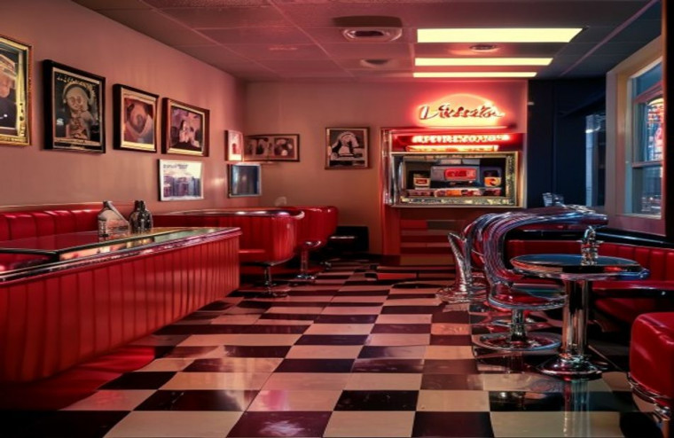 50s Diner AI Wallpaper