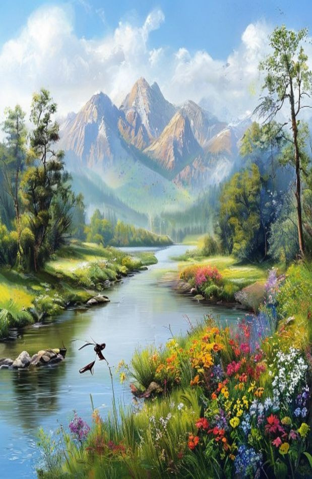 Orvis Fly Fishing AI Wallpaper