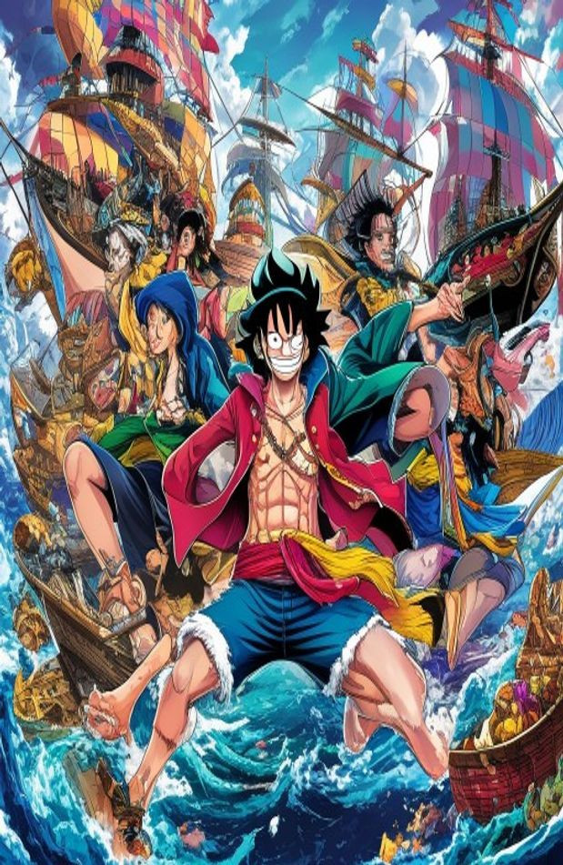 One Piece Manga AI Wallpaper