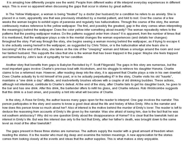 Free download Charlotte Perkins Gilman The Yellow Wallpaper Summary