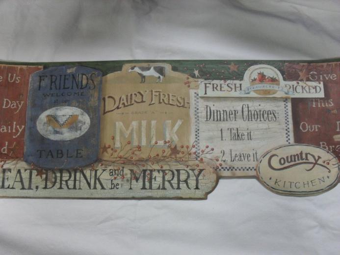 Free download Kitchen Wallpaper Borders Plates Wine and Chef Themed