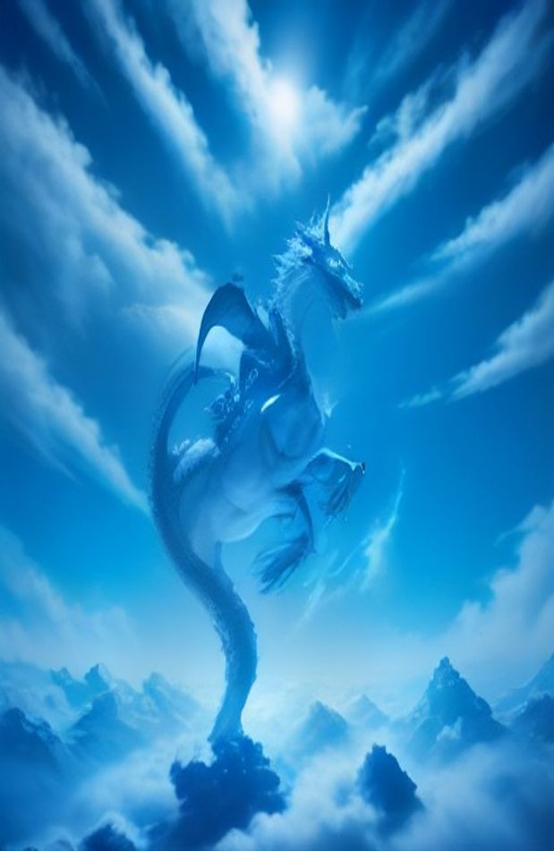 Blue Eyes White Dragon AI Wallpaper