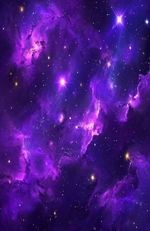 HD Purple Space AI Wallpaper