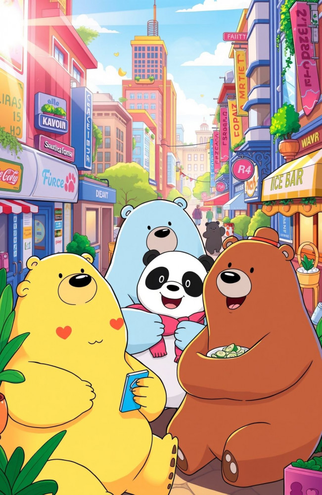 We Bare Bears AI Wallpaper