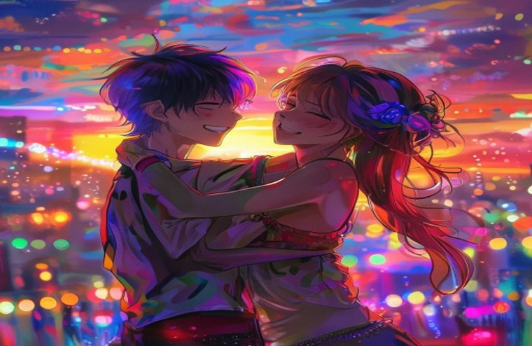 Gay Anime Couples AI Wallpaper
