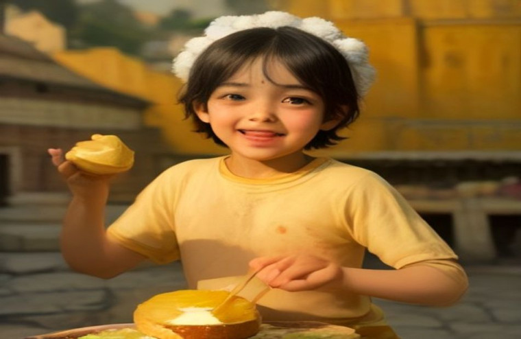 Natkhat Krishna HD AI Wallpaper