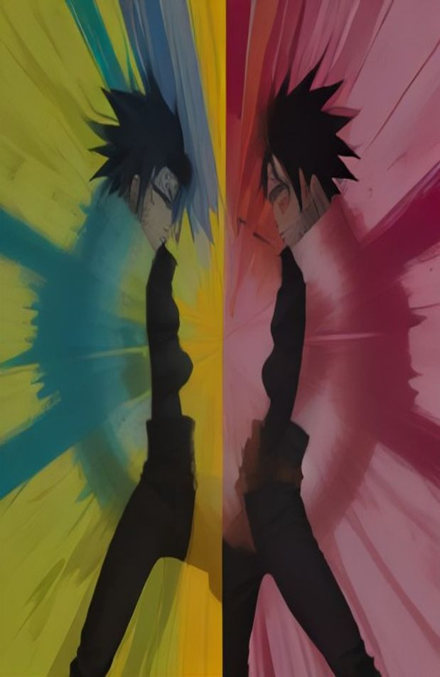 Naruto And Sasuke AI Wallpaper