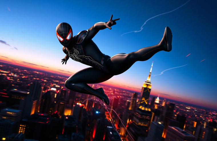 Black Spiderman AI Wallpaper