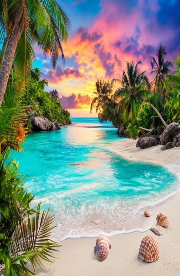 Tropical Beach Screensavers And AI Wallpaper