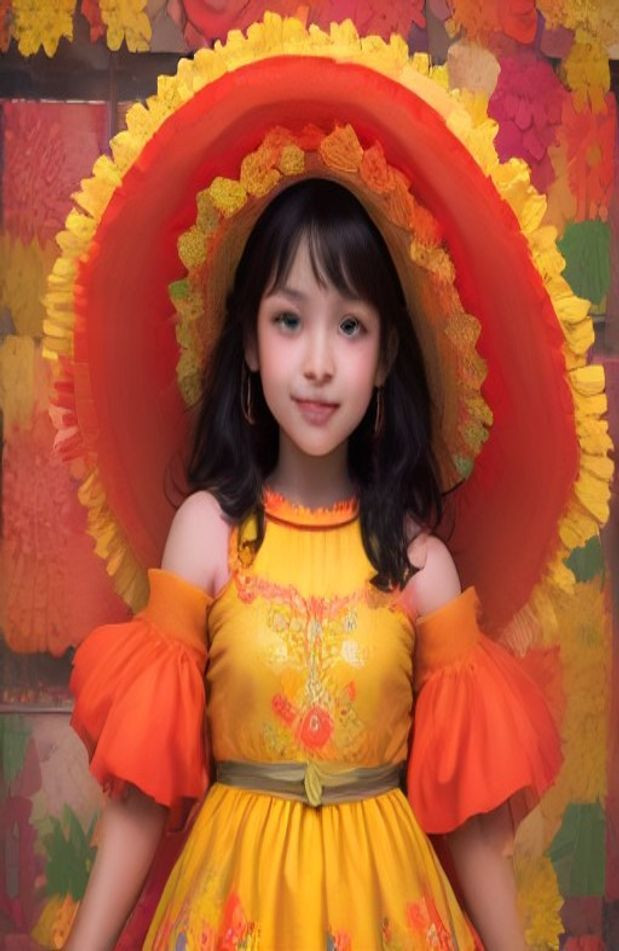 Mexican Girl AI Wallpaper
