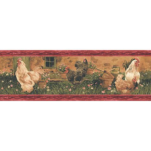 Free download Kitchen Country Roosters Hen Wallpaper Border 5804242 ...