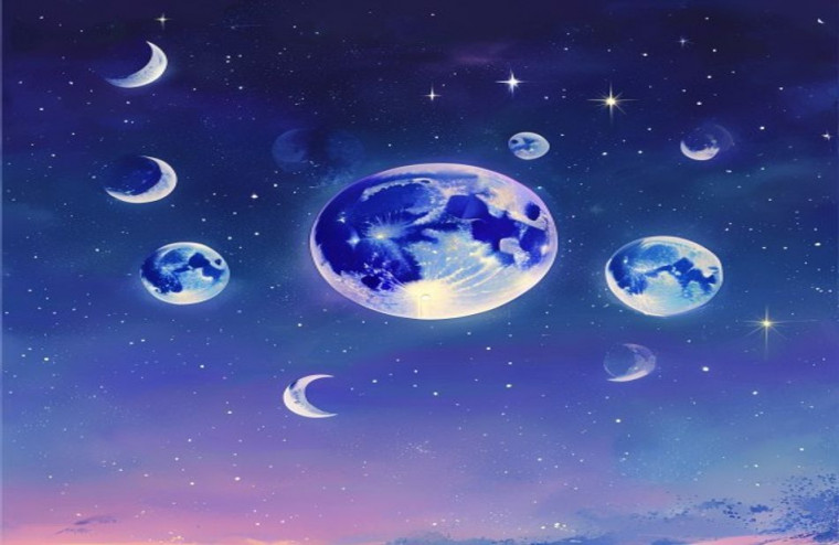 Phases Of The Moon AI Wallpaper