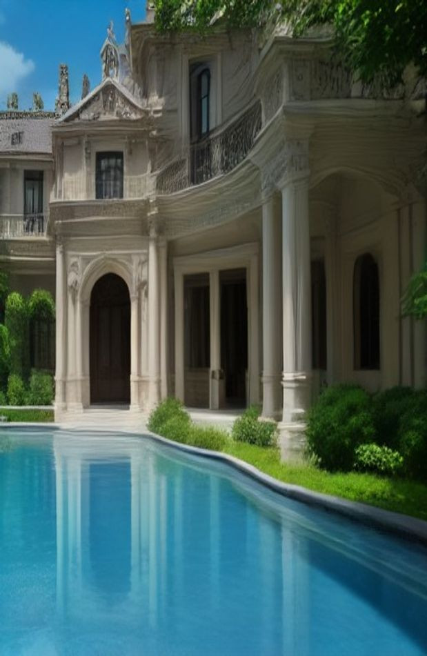 Luxury Mansion AI Wallpaper