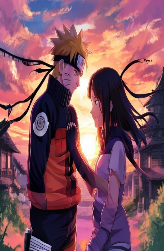 Naruto And Hinata AI Wallpaper