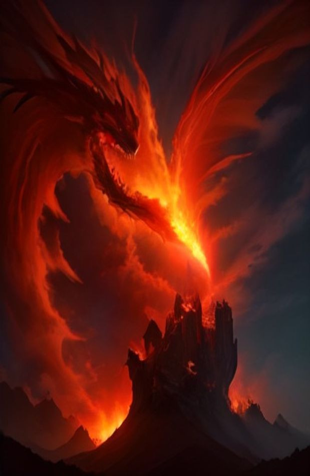 Fire Dragon AI Wallpaper