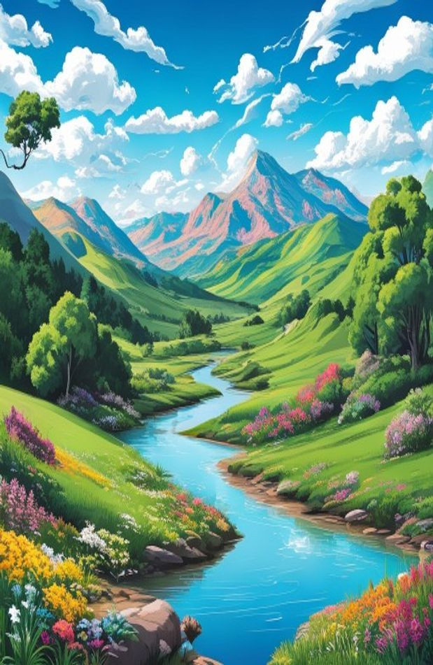 Santa Banta Nature AI Wallpaper