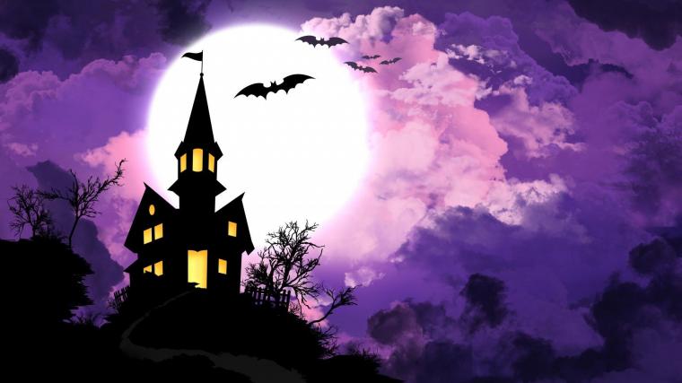 Free download iphone wallpapers background black and purple halloween