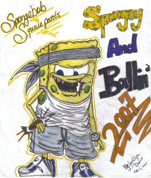 Gangster Cartoon Spongebob Drawing