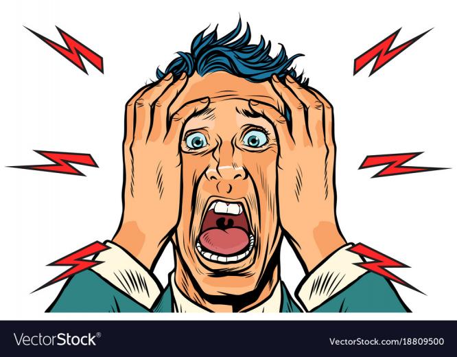 Free download Screaming man isolated on white background Vector Image