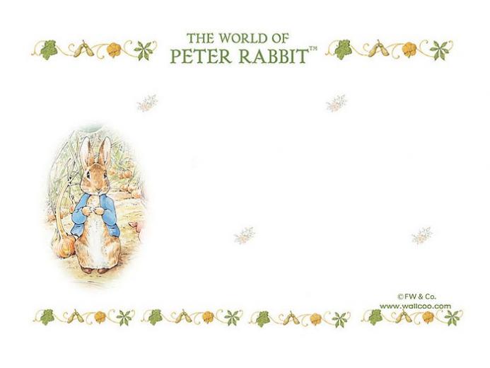 Free download Peter Rabbit Nursery Wallpaper Border Frieze LOOK Peter