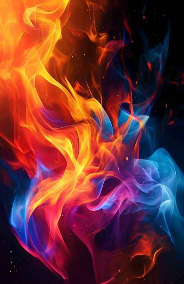 Cool Fire AI Wallpaper