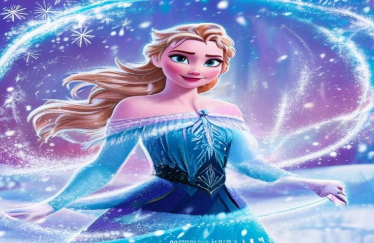 HD Elsa AI Wallpaper 1080p