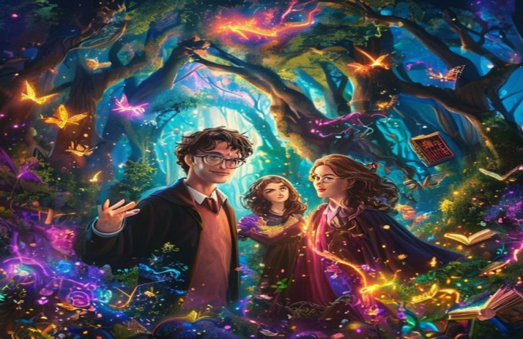 Harry Ron And Hermione AI Wallpaper