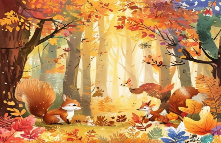 Cute Fall AI Wallpaper AI Background