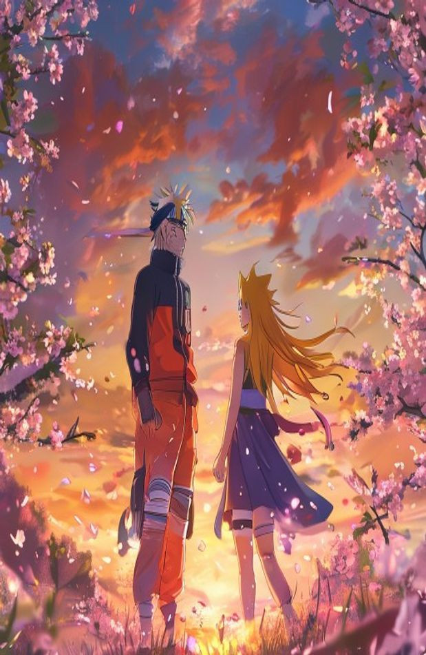 Naruto And Hinata AI Wallpaper