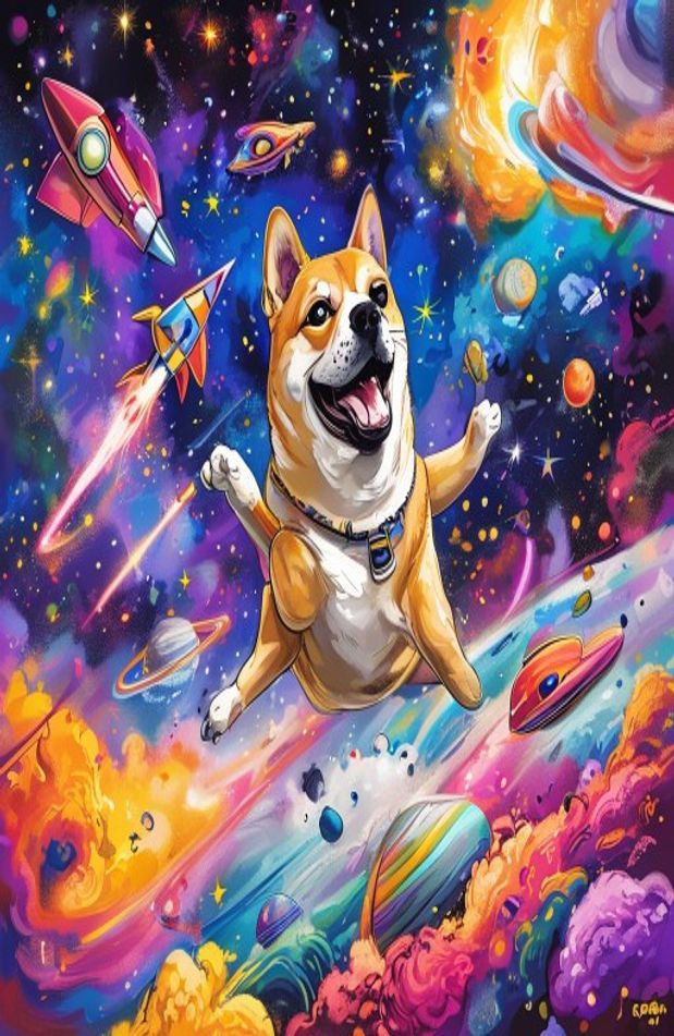 Doge Space AI Wallpaper