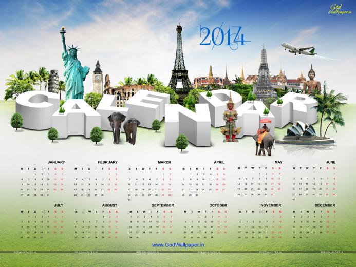 desktop calendar with photo