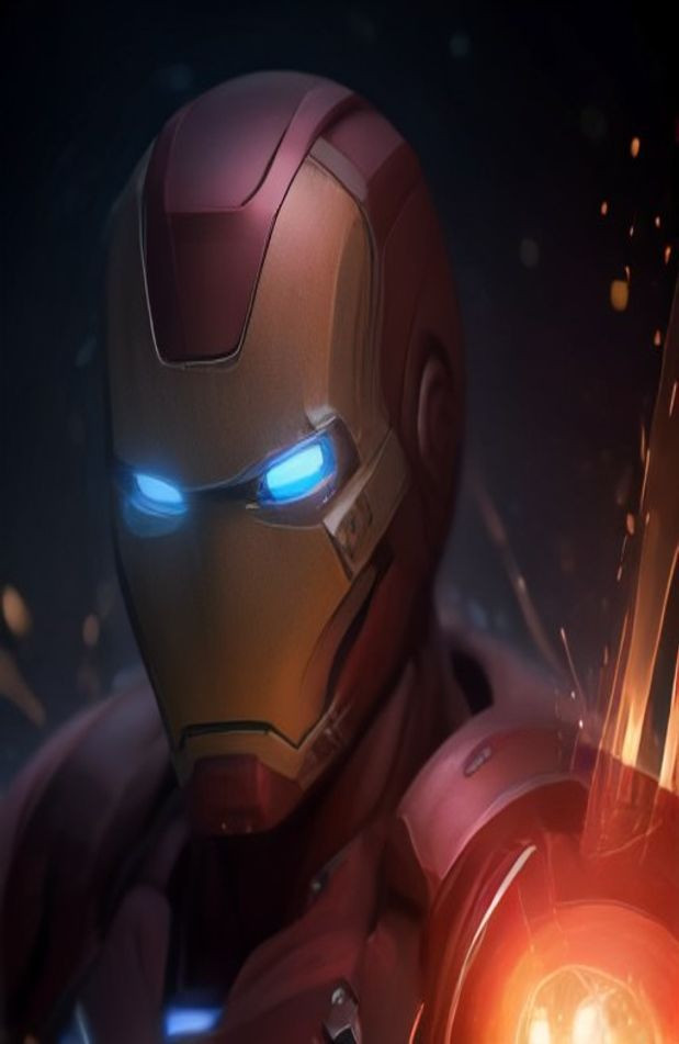 Iron Man Face AI Wallpaper