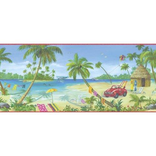 Free download Pink And Orange Tropical Wallpaper Border LW1340005 Home