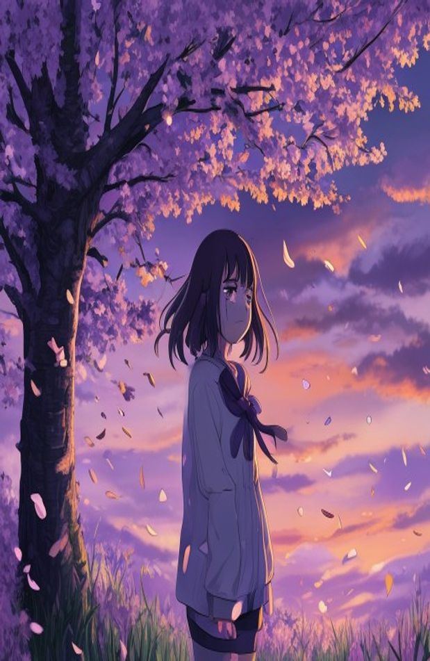 Sad Anime HD AI Wallpaper