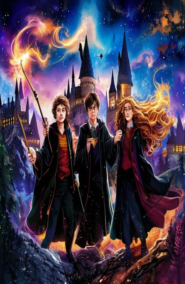 Harry Ron And Hermione AI Wallpaper